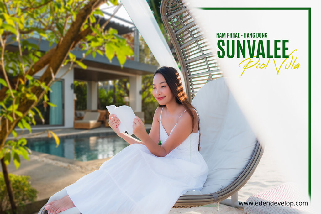 พูลวิลล่าพร้อมอยู่หางดง Sunvalee – บ้านหรูสไตล์รีสอร์ท พร้อมเฟอร์นิเจอร์ครบ ใกล้น้ำแพร่