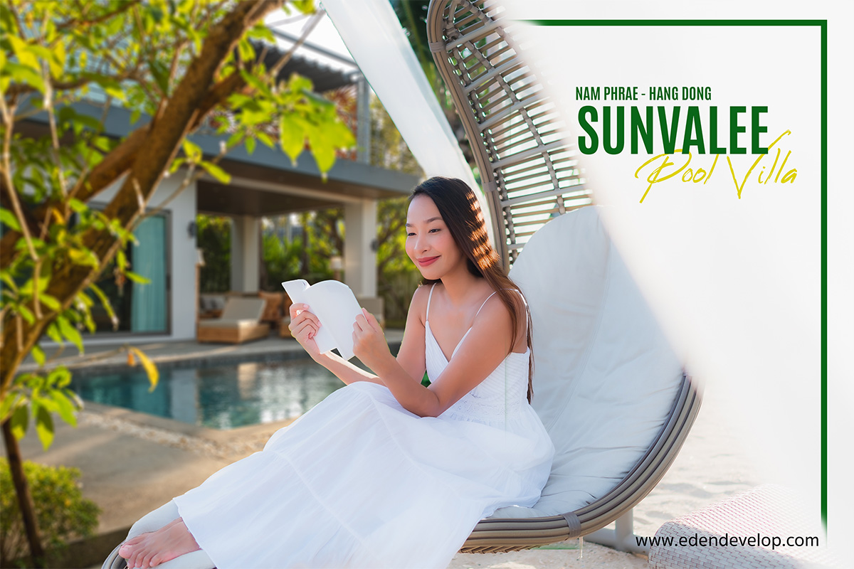 พูลวิลล่าพร้อมอยู่หางดง Sunvalee – บ้านหรูสไตล์รีสอร์ท พร้อมเฟอร์นิเจอร์ครบ ใกล้น้ำแพร่